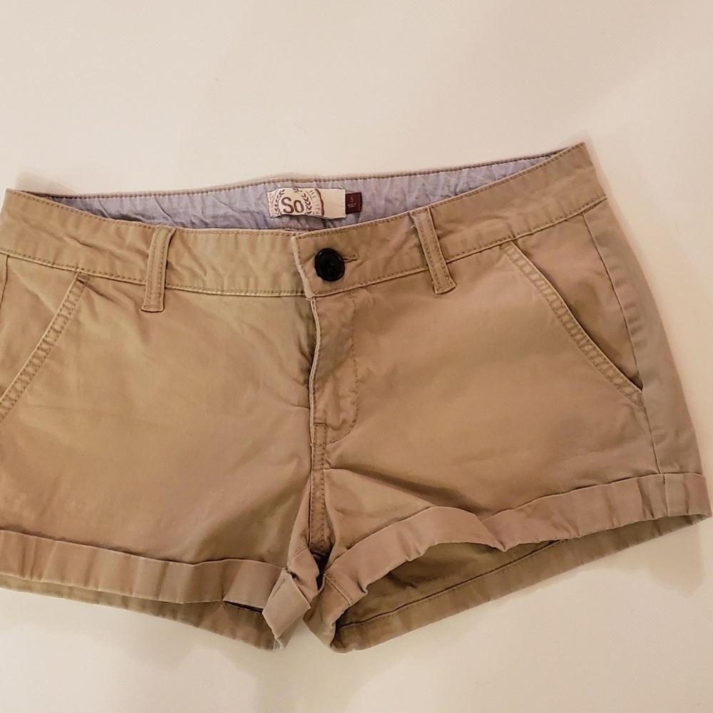 SO womens khaki shorts